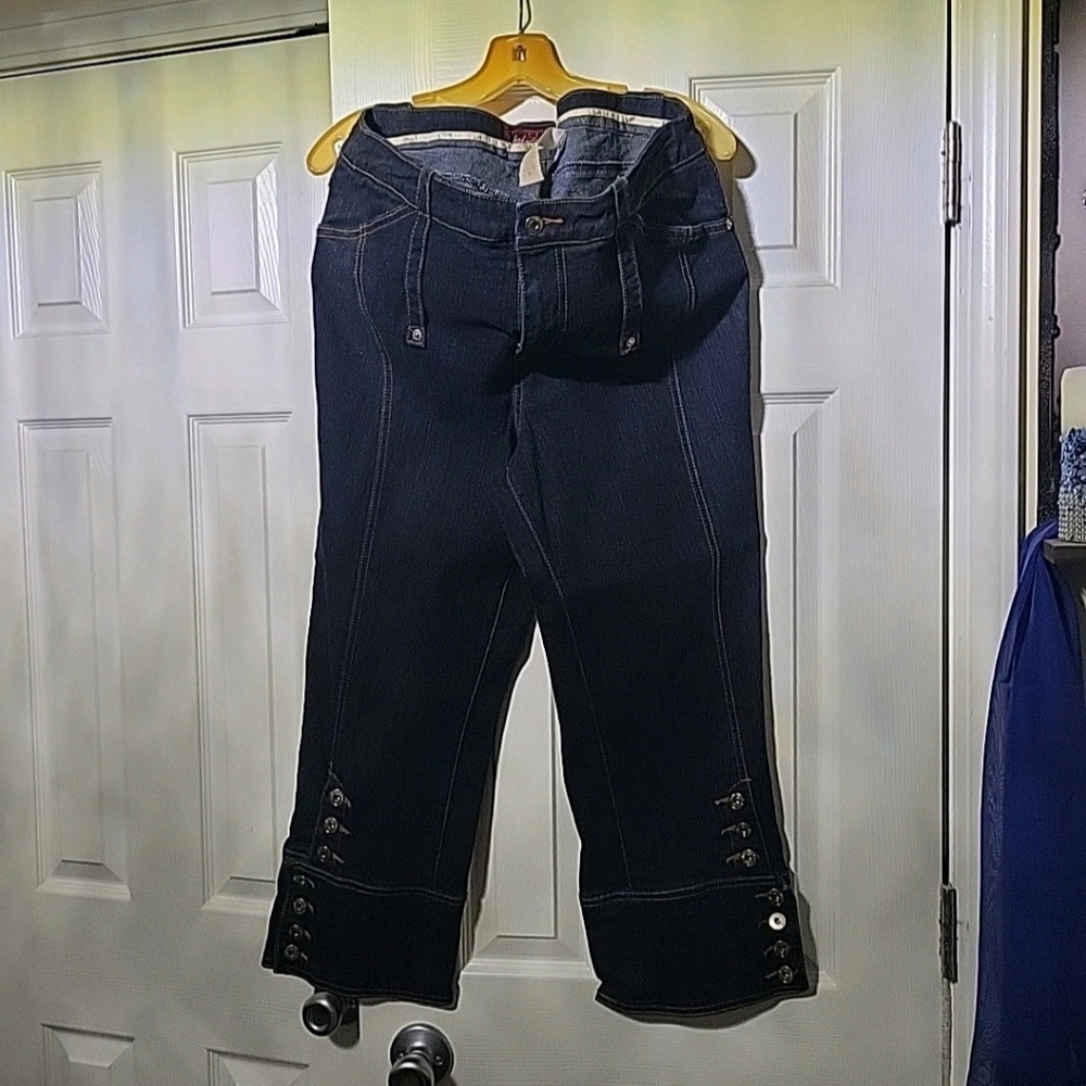 Baby Phat Dark Blue Cropped Jeans